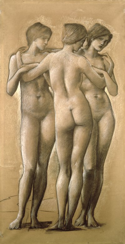 Venus Concordia - Estudio de las Tres Gracias, 1895 de Edward Burne Jones