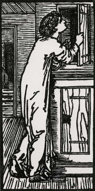 Psique mirando en el armario, 1866 de Edward Coley after Burne Jones