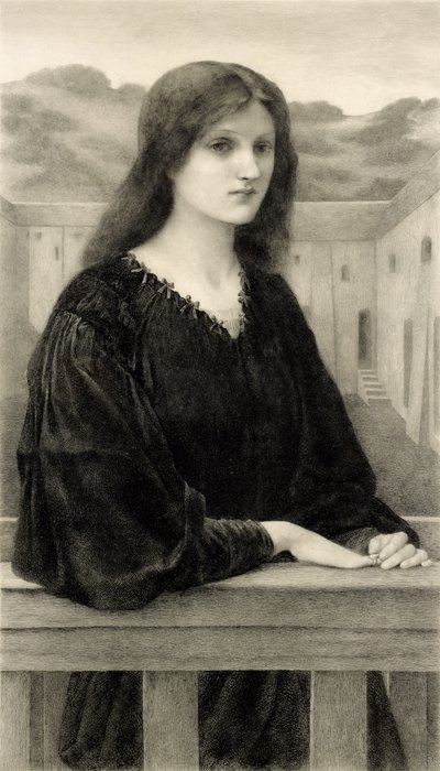 Vespertina Quies, grabado por Emile Boilvin (1845-99) publicado por Arthur Tooth & Sons, 1897 de Edward Coley after Burne Jones