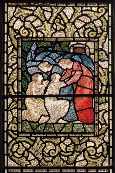 Recepción en el Paraíso de Edward Coley and Dearle Burne Jones