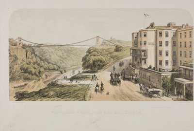 Puente colgante, desde Sion Hill, Clifton, c.1875 de Edward Colston Lavars