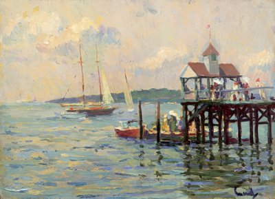 Embarcadero en el lago de Edward Cucuel