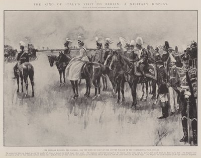 Visita del Rey de Italia a Berlín, una exhibición militar (grabado) de Edward Cucuel