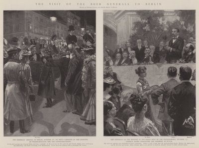 La visita de los generales bóer a Berlín (litografía) de Edward Cucuel