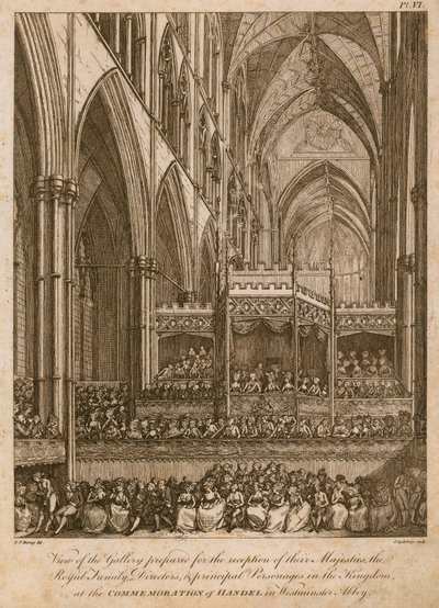 Conmemoración de Handel, Abadía de Westminster, Londres de Edward Dayes
