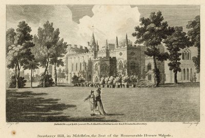 Strawberry Hill, Twickenham, Londres, la residencia del Honorable Horace Walpole de Edward Dayes