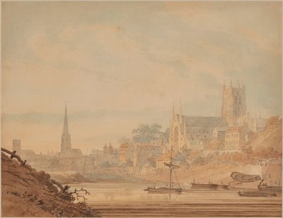 Worcester desde el río Severn de Edward Dayes