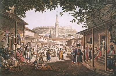 Griego: El bazar de Atenas de Edward Dodwell