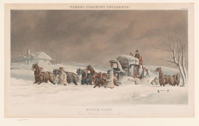 Quedarse atrapado en la nieve Stuck Fast (título en el objeto) Incidentes con carruajes (título de la serie) Incidentes de entrenamiento de Fores (título de la serie en el objeto) de Edward Duncan