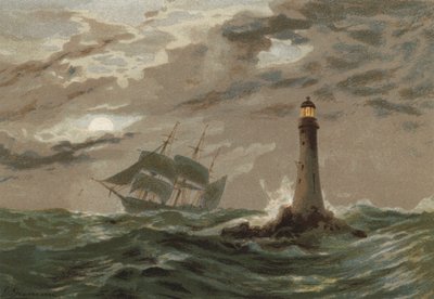 Luz de luna, faro de Eddystone de Edward Duncan