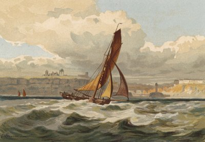 Barco pasando por Whitby de Edward Duncan