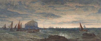 El Bass Rock al amanecer de Edward Duncan