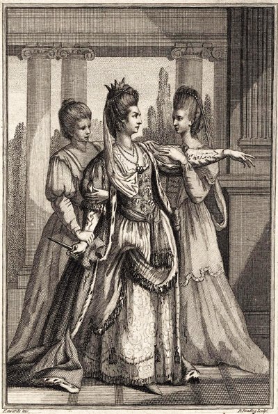 Mary Ann Yates como Cleopatra en Todo por amor de Dryden c.1778 de Edward Edwards