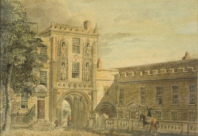 Vista norte de la puerta del colegio de Edward Eyre