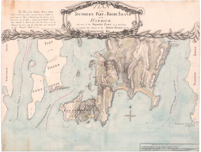 Un plano del sur de Rhode Island por Fage de Edward Fage