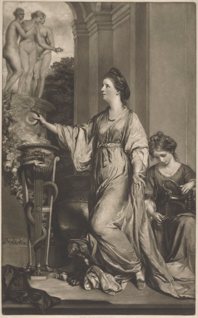 Lady Sarah Bunbury Sacrificando a las Gracias de Edward Fisher