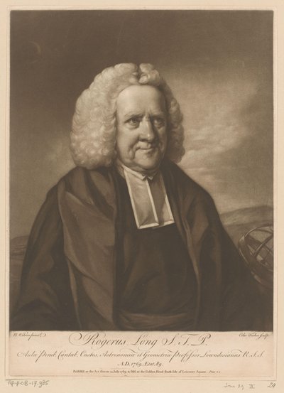 Portret de Roger Long Rogerus Long (título sobre el objeto) de Edward Fisher