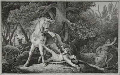 Muerte de William Rufus, grabado por Neagle, ilustración de "The History of England" de David Hume, pub. por R. Bowyer, Londres de Edward Francis (after) Burney