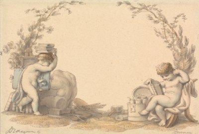 Alegoría del dibujo de Edward Francis Burney