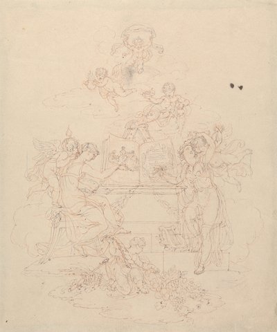 Alegoría de la pintura y la literatura de Edward Francis Burney