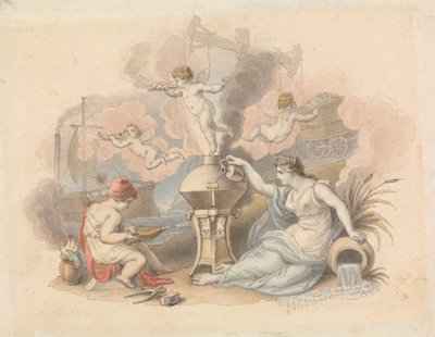 Alegoría del vapor de Edward Francis Burney
