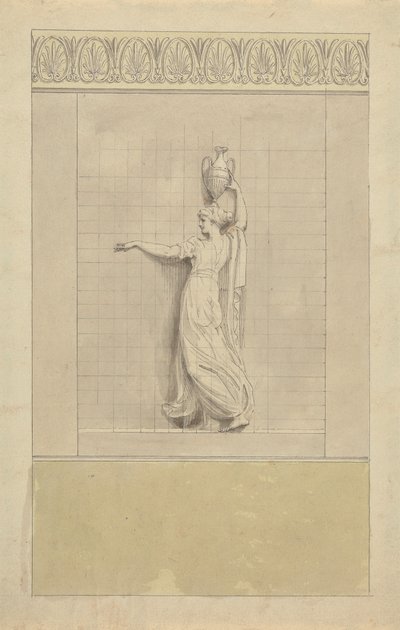 Figura femenina con una jarra de agua en la cabeza de Edward Francis Burney