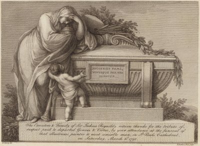 Boleto funerario de Sir Joshua Reynolds de Edward Francis Burney