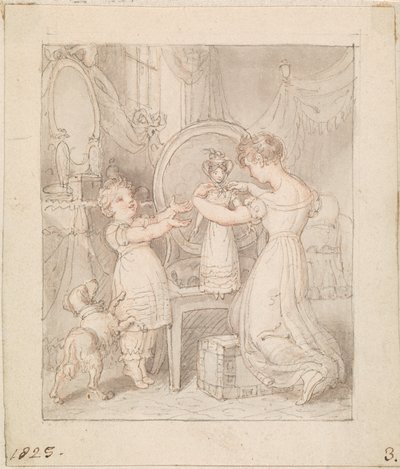 Ilustración para- La nueva muñeca: Sin título de Edward Francis Burney