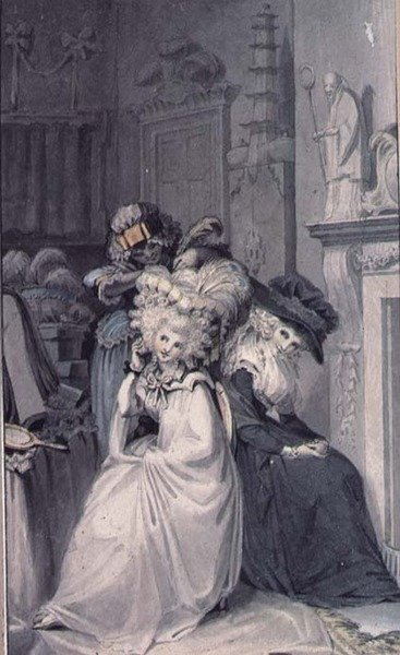 Dama en su tocador de Edward Francis Burney