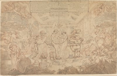 Dibujo preparatorio para El Vals de Edward Francis Burney