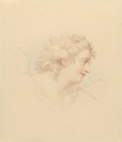 Estudio del perfil de la cabeza femenina de Edward Francis Burney
