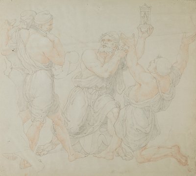 Estudio para las figuras de Demitrio y dos obreros de Edward Francis Burney