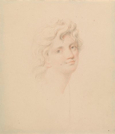 Estudio de la cabeza femenina de Edward Francis Burney