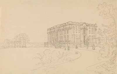 Vista de Easton Neston, Northants de Edward Francis Burney