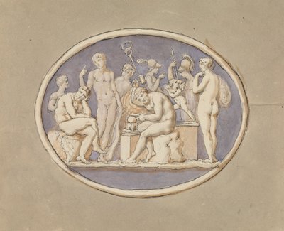 Vulcano y los dioses y diosas de Edward Francis Burney