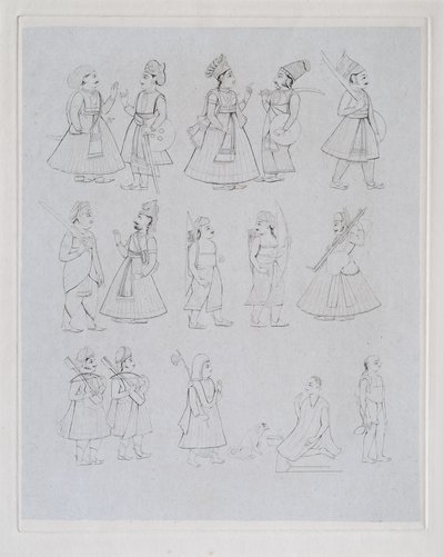 Figuras mostrando varias ocupaciones de Edward Francis Finden