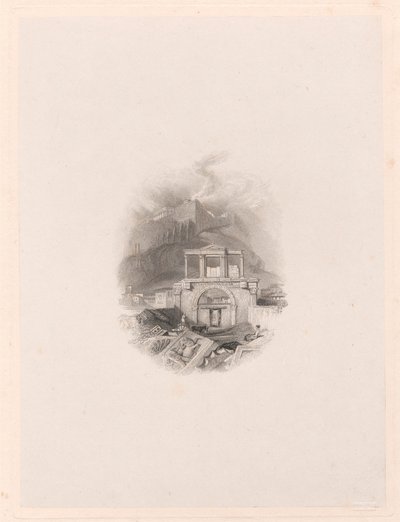 Puerta de Teseo, Atenas de Edward Francis Finden