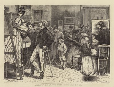 Día de los estudiantes en el Museo de South Kensington de Edward Frederick Brewtnall