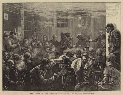 El agujero en la pared, una reunión de los republicanos de Londres de Edward Frederick Brewtnall