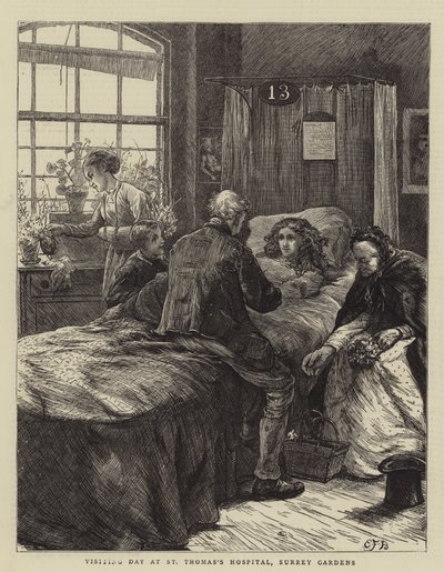 Día de Visita en el Hospital St Thomas, Surrey Gardens de Edward Frederick Brewtnall