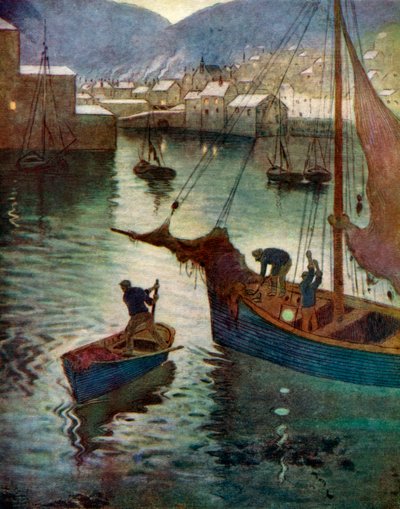 El puerto, Polperro, Cornualles, 1924-1926 de Edward Frederick Ertz
