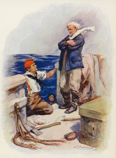 Ilustración para Masterman Ready del Capitán Marryat (litografía en color) de Edward Frederick Skinner