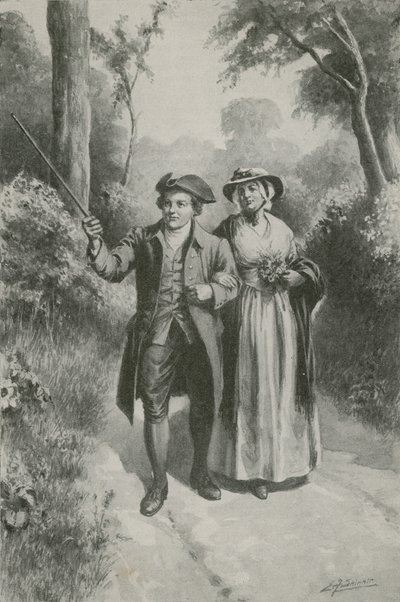 Rara Kate Blake y su William (litografía) de Edward Frederick Skinner