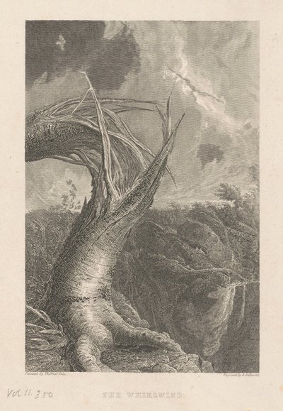 El torbellino de Edward Gallaudet, after Thomas Cole