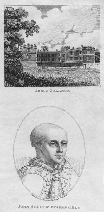 Jesus College, John Alcock Obispo de Ely, 1801 de Edward Harding