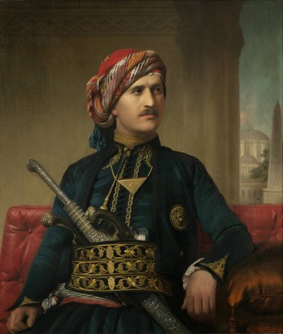 Armenio con traje antiguo turco de Edward Hartley Mooney