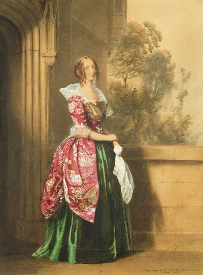 Una Dama en su Traje Usado en el Torneo de Eglington, 1839 de Edward Henry Corbould