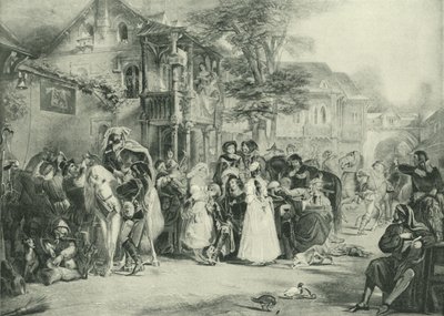 Chaucer y los peregrinos de Canterbury de Edward Henry Corbould