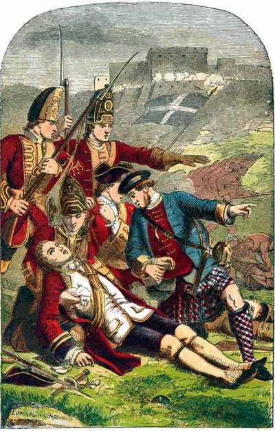 Muerte del General James Wolfe en el Sitio de Quebec, 1759 c1870 de Edward Henry Corbould
