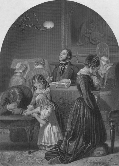 Culto Familiar, c. 1870 de Edward Henry Corbould